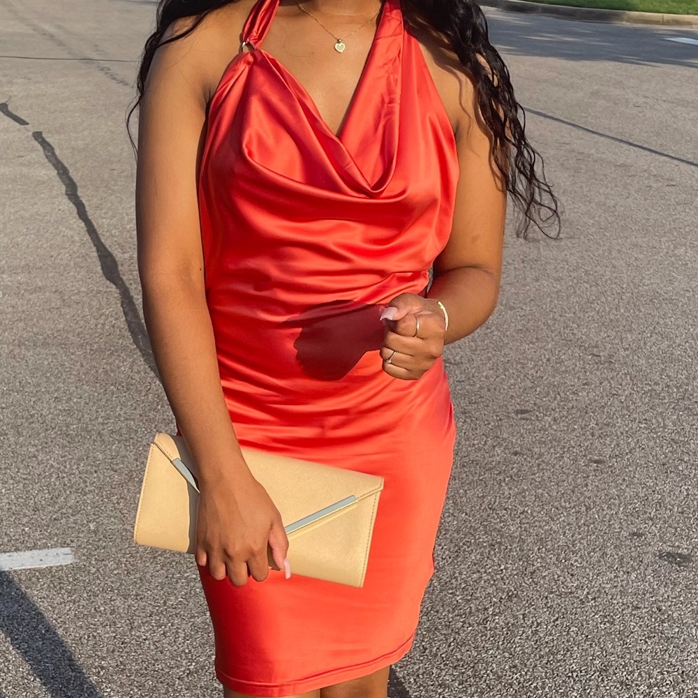 silk dress with back out